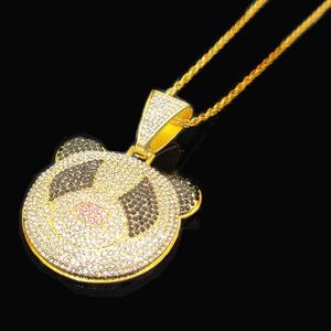 สร้อยคอจี้แพนด้าฮิปฮอปสุดฮิตสำหรับผู้ชายและผู้หญิง  งานแร็ปเปอร์  ราคาโรงงาน - Product Image 1