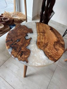 Handmade Eco-Friendly Resin <b>Coffee</b> <b>Table</b> Hand-painted Customizable Size Modern <b>Rustic</b> Living Room Decor - Product Image 3