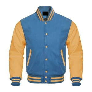 Men's Maroon Windproof Varsity Jacket with White Trim <b>Covered</b> <b>Button</b> Closure Front Logo Street Style Winter Wear - Product Image 4