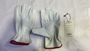Gants de sécurité en cuir de vache blanc certifiés CE catégorie 2, gants de travail en cuir pleine fleur, gants de conduite, protection générale pour les mains. - Product Image 3