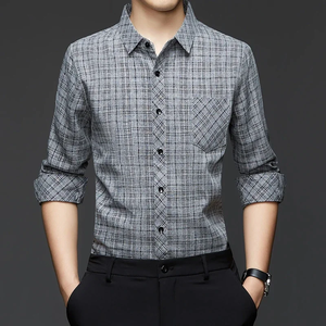 Nueva Camisa de Lino y Algodón de Manga Larga para Hombre, Casual y Moderna, con Rayas, Cómoda, Transpirable y Versátil - Product Image 3