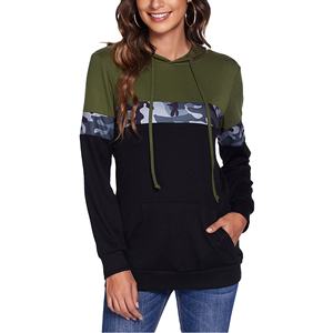 Sweat à capuche décontracté pour femmes, vêtements d'extérieur, mode Patchwork, manches longues, respirant, Logo personnalisé, bon marché, vente en gros, - Product Image 1