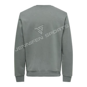 เสื้อสเวตเชิ้ตคอกลมผ้าฟลีซคอตตอน 100% พิมพ์ลายฤดูหนาวแบบกำหนดเองสำหรับผู้ชายไซส์ใหญ่ พร้อมพิมพ์โลโก้ตามสั่ง - Product Image 2