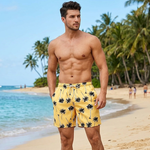 Sublimation Printed Casual Quick Dry Breathable Elastic Waist Swimming Beach Shorts Fitness Swimwear Boardshorts Swim <b>Trunks</b> <b>Men</b> - Product Image 1