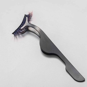 Pince à épiler en acier inoxydable pour extensions de cils, pointe lisse, applicateur de précision pour pose de faux cils - Product Image 2