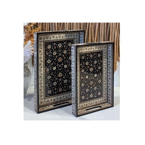 Bandeja de acero inoxidable para servir dulces, diseño moderno, color plateado, bandeja para servir té y café para mayoristas - Product Image 2