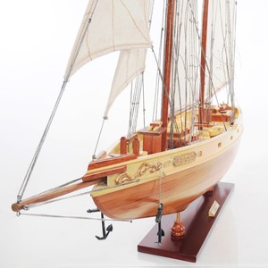 Modello di Nave <span class=keywords><strong>a</strong></span> <span class=keywords><strong>Vela</strong></span> Canadese Bluenose II Completamente Assemblato, Ornamento Nautico Artigianale 97,8Lx16,5Wx83,18H cm - Product Image 4