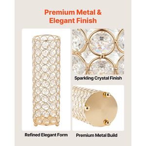 16 Vases à Fleurs de Mariage en Cristal Hauts de 10,24 pouces, Installation Facile, Centres de Table Cylindriques et Décorations pour Banquets et Mariages - Product Image 4