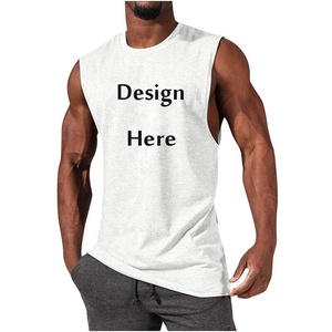 Camisetas sin mangas de algodón de alta calidad para hombre, entrenamiento informal en forma de V, entrenamiento para correr, Yoga, culturismo, músculo, Camiseta deportiva sin mangas directa - Product Image 3