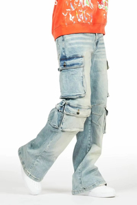 Wholesale Streetwear Mens Denim Jeans Washed Fade Men Jeans Casual Baggy <b>Pants</b> Unisex Oversized Loose Denim Jeans <b>Pants</b> - Product Image 3