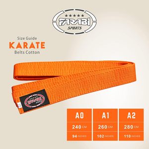 เข็มขัดคาราเต้ ยูโด บราซิลเลี่ยนยิวยิตสู เทควันโด ยี่ห้อ Farabi ปักโลโก้ตามสั่ง คุณภาพพรีเมียม สำหรับทุกเพศ ผลิตจากโพลีเอสเตอร์/คอตตอนเนื้อนุ่ม ความยาว 1.2 เมตร - Product Image 6