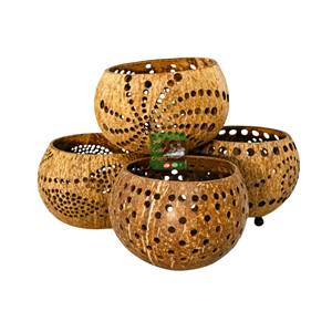 Pantalla de Lámpara de Cáscara de Coco de Primera Calidad, Pulida a Mano, Resistente al Calor, Patrones Personalizados, 1 unidad/caja, Suministro Directo de Fábrica en Vietnam - Product Image 2
