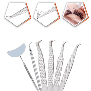 Pinzas de volumen de pestañas de estilo ruso de acero japonés de alta precisión Multipunta para uso sin esfuerzo y sin fatiga - Product Image 3