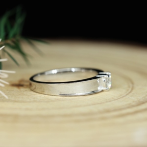 แหวนเงินแท้ 925 ชุบแพลตตินั่ม ประดับเพชรโมอิสซาไนต์แบบหนามเตย สำหรับแหวนแต่งงาน แหวนหมั้น งานเลี้ยงฉลองครบรอบ - Product Image 5