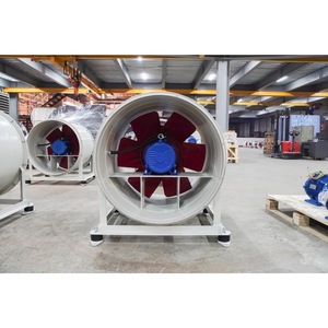 Ventilateur axial haute température AXP-8-8D à entraînement direct pour l'extraction de fumée dans les couloirs 0,55-37 kW, roulement à billes, 380 V, support OBM - Product Image 1