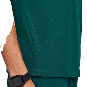Conjunto de Uniforme Médico Unisex Transpirable de Algodón y Poliéster Elástico, Uniforme Hospitalario con Tecnología de Detección de Agujas y Fusión sin Costuras - Product Image 5