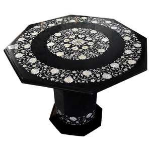 Superficie de Mesa de Lujo con Mosaico de Piedras Preciosas Pietra Dura - Product Image 1