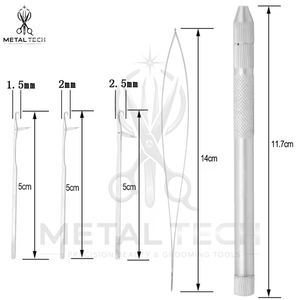 Custom Steel Hair Extension Loop <b>Needle</b> Wire Pulling Hook Threader Tool For Micro <b>Beads</b> Ring Extensions Barbershop Tools - Product Image 5