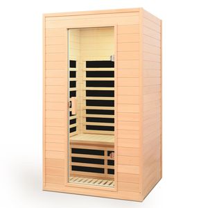 Sauna Interior de Infrarrojos Lejanos para Dos Personas, Fabricada en Madera de Hemlock, con Techo Integrado para Relajación y Comodidad - Product Image 5