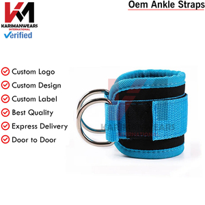 Breathable Ankle Strap Gym Cable Attachment Leg Workout Glute Training Custom Design - Product Image 6