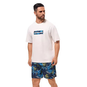 Nouveauté : Ensemble T-shirt et short de sublimation Streetwear, couleur et impression personnalisées, vêtements pour hommes, coton, ensemble 2 pièces - Product Image 1