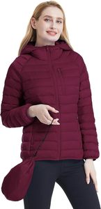 Women's Lightweight Packable Hooded <b>Winter</b> <b>Quilted</b> Puffer Jacket Detachable Sleeves Hat Water Resistant Fur Lining - Product Image 5