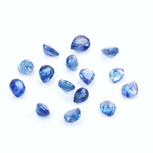 Saphirs bleus naturels de Bangkok, taille poire calibrée 4x5mm, pierres précieuses de saphir bleu naturel facettées pour la création de bijoux - Product Image 3