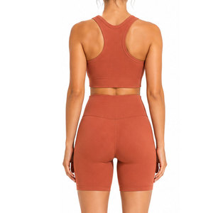Ensemble de shorts athlétiques pour femmes modernes, 2 pièces, extensibles, respirants, vêtements de sport pour le yoga, la remise en forme, la salle de sport, l'entraînement et les activités de plein air - Product Image 5