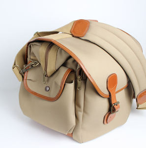 Sac à appareil photo en toile de cuir robuste, imperméable, pour appareil photo reflex numérique, sac messager de voyage LCCB-0009 - Product Image 3