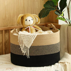 Home Decorative <b>Woven</b> <b>Basket</b> Fabric Organizing Storage <b>Basket</b> for Home Use - Product Image 1