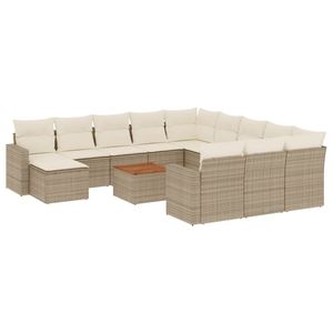 Ensemble de canapés de jardin beige de 13 pièces - Collection de meubles d'extérieur élégants - Product Image 2