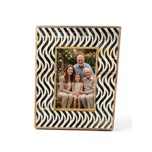Luxury Bone Inlay Photo <b>Frame</b> <b>4x6</b> Inch Handcrafted |Elegant Decorative Picture <b>Frame</b> for Tabletop Office Desk Home Decor Gifting - Product Image 1