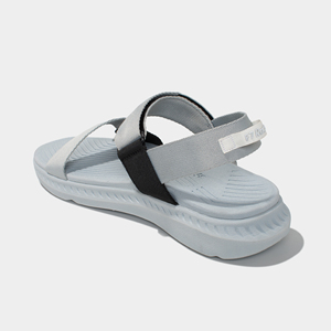 Sandales décontractées Shondo F7 Racing gris avec accents noirs, semelle de 5 cm, style bout ouvert pour une meilleure posture, Vietnam - Product Image 2