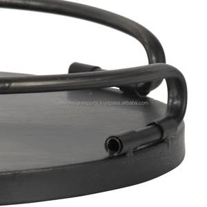 Plateau décoratif rond en métal de qualité supérieure de 14 pouces petit artisanat - Product Image 2