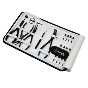 Salon Hair Extension Accessories Set Micro Bead Remover Crimper Plier Hair Loop <b>Hook</b> Tape In Plier Sectioning <b>Clips</b> Storage Case - Product Image 1