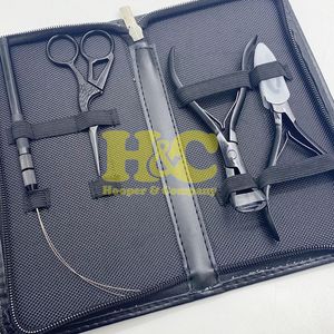 Wholesale <b>Mini</b> Hair Kit Stainless Steel Waterproof Micro-Link Hair Extension Tools Kit Case with Loop Scissor <b>Plier</b> Clip - Product Image 4