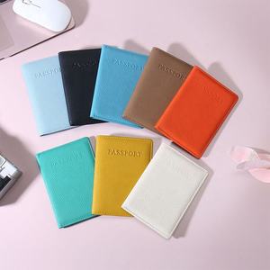 High Class Yellow PU Leather Card <b>Holder</b> <b>Wallet</b> Collection Leather Travel <b>Wallet</b> Personalized Passport Cover with Luggage Tag - Product Image 6