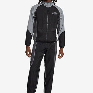 Water Resistant <b>Reflective</b> <b>Running</b> <b>Jacket</b> With Adjustable Hood Full Zip Closure And Breathable Fabric For Exercise Training - Product Image 3