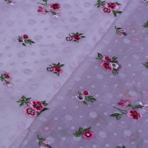 Tela de encaje de malla de poliéster georgette de alta calidad con bordado maltado para ropa de novia, textiles para el hogar y prendas de vestir - Product Image 6