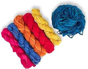 PlancolourWholesale Hilo de Seda Reciclada de Sari, Cintas de Seda Hechas con Tela de Sari Reciclada para la Industria de la Moda - Product Image 3