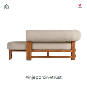 Langgeng - Lit de repos de luxe en teck, élégant canapé rembourré, chaise longue pour mobilier d'extérieur, salon, hôtel, complexe hôtelier - Product Image 4