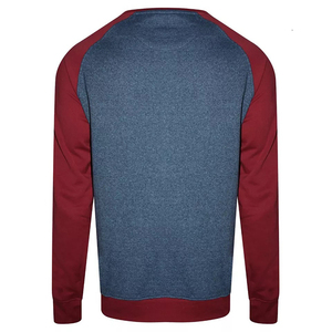 Sweat-shirt surdimensionné pour homme bleu et rouge, en coton léger, col rond, streetwear décontracté, tissu doux et respirant - Product Image 6