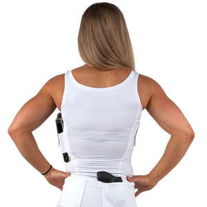 Camiseta sin mangas para ocultar armas, con bolsillo para pistola, para uso ejecutivo y discreto, para damas - Product Image 4