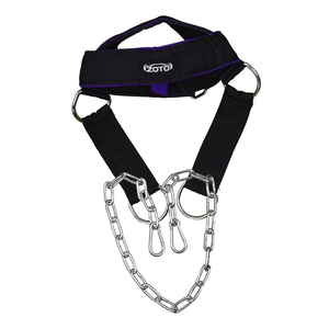 Harnais de musculation ajustable pour les muscles du cou, équipement de musculation personnalisé avec chaîne en acier et rembourrage en néoprène souple - Product Image 5