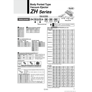 SMC Pneumatics <b>Industrial</b> Components ZH05DSA-06-06-06NS <b>Vacuum</b> Ejector - Product Image 2