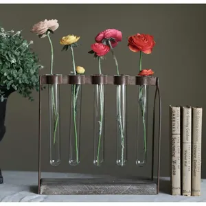 Wabi Sabi Rustic <b>Decorative</b> Metal Flower <b>Vase</b> Birthday Home Decor ZAHID EXPORTS - Product Image 2