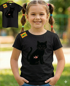 Camiseta de Punto de Alta Calidad para Niñas, Cuello Redondo, Hombros Caídos, Algodón Suave, Compresión Ligera, Ropa Casual de Verano, Venta al por Mayor OEM - Product Image 1