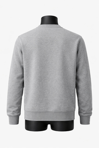 Sweat-shirt d'extérieur ultra chaud à col zippé, doublé en sherpa, en polaire épaisse et lourde, coupe-vent, brodé, délavé à la pierre - Product Image 3