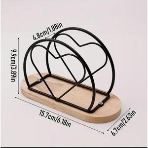 Support de serviettes rond en bois doré, accessoires de décoration de table, fournitures de restaurant, porte-mouchoirs, prix abordable - Product Image 3