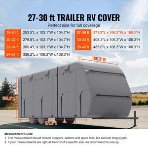 Copertura per Camper RV 27-30ft - Impermeabile e Antivento in Tessuto Non Tessuto a 4 Strati per Roulotte da Viaggio - Product Image 2